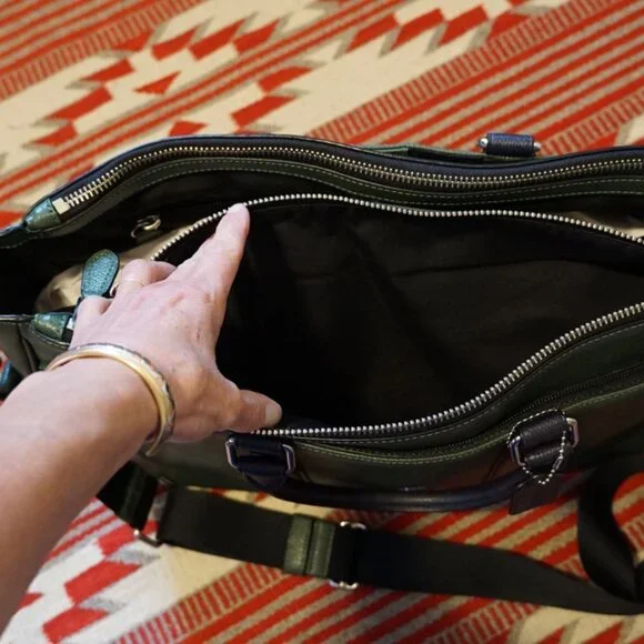 Beautiful Dark Green Coach Work or Day Bag in Like New Condition - Picture 7 of 16